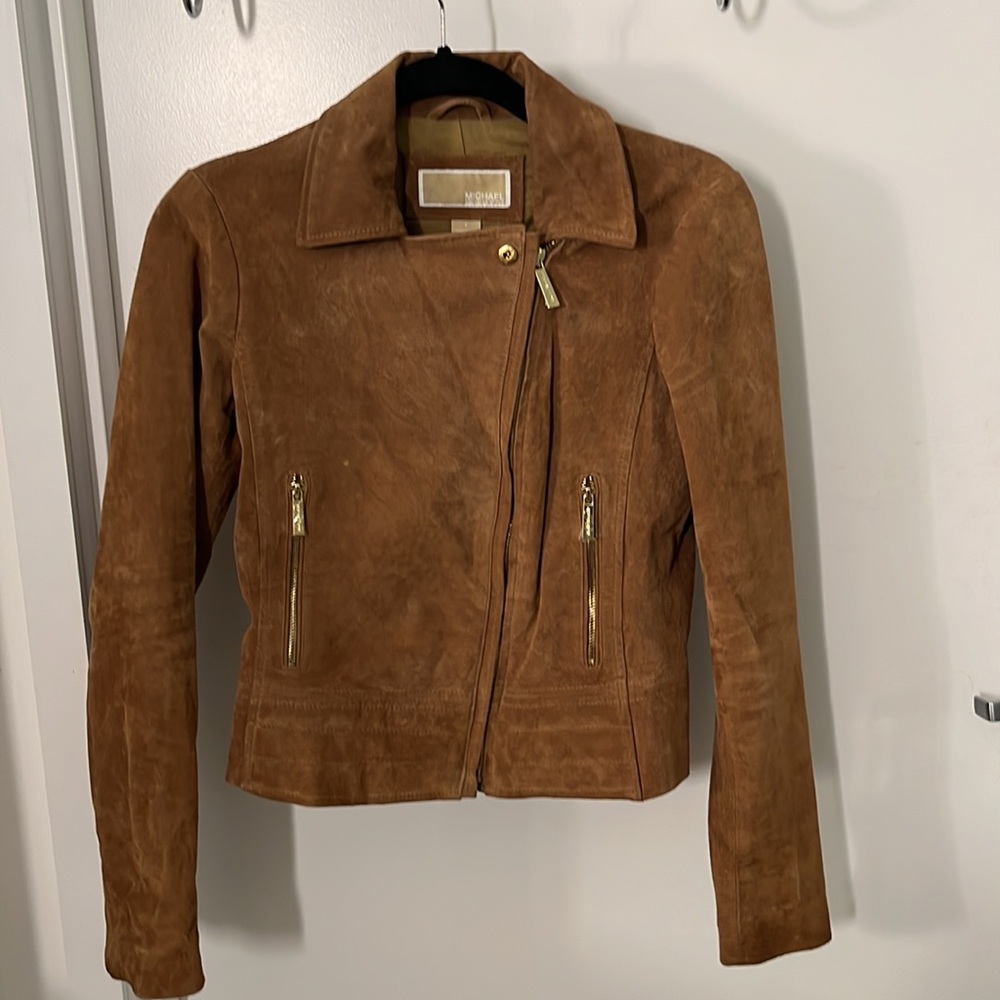 Michael Kors Suede Biker jacket